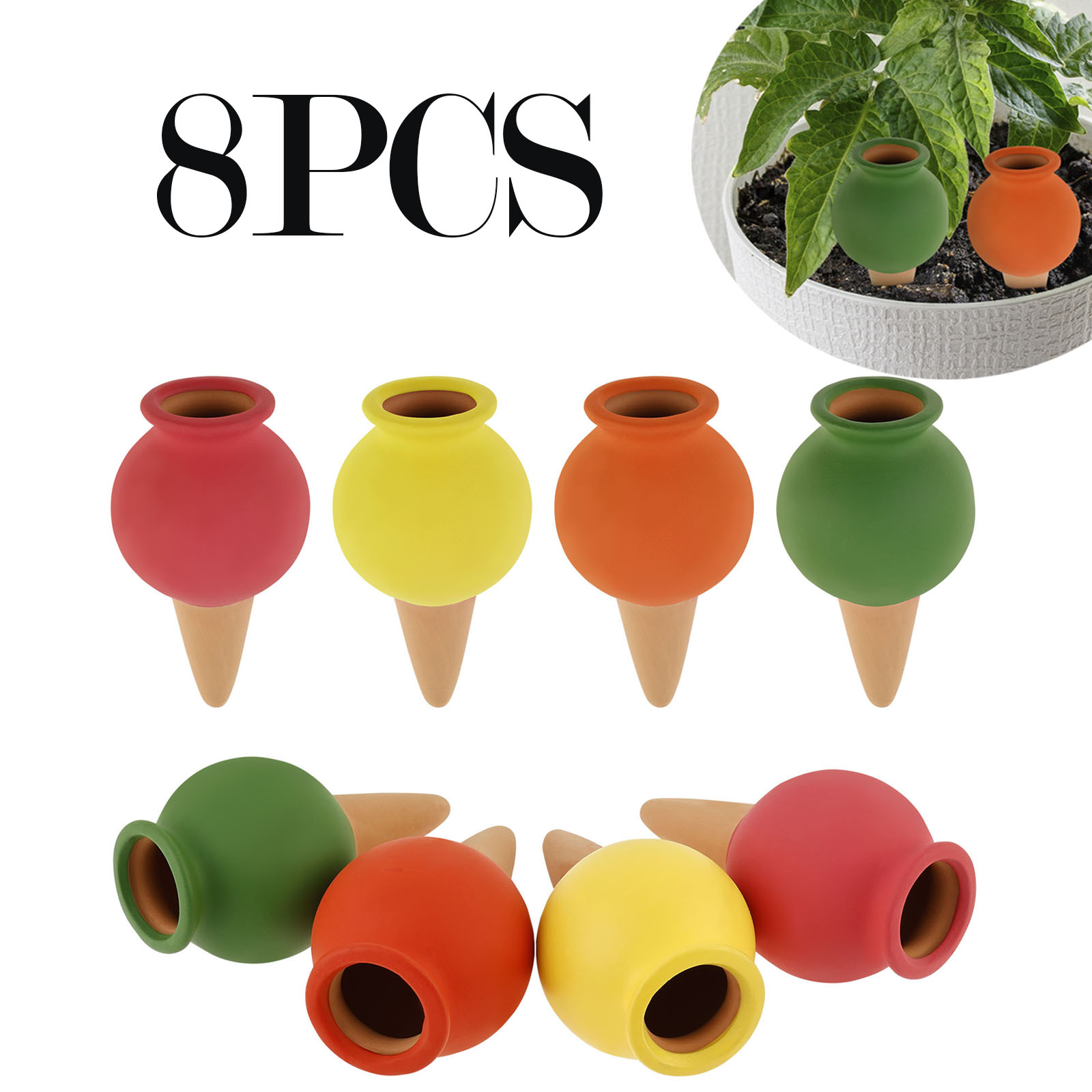 Self Watering Insert - 8 pezzi di terracotta punte per